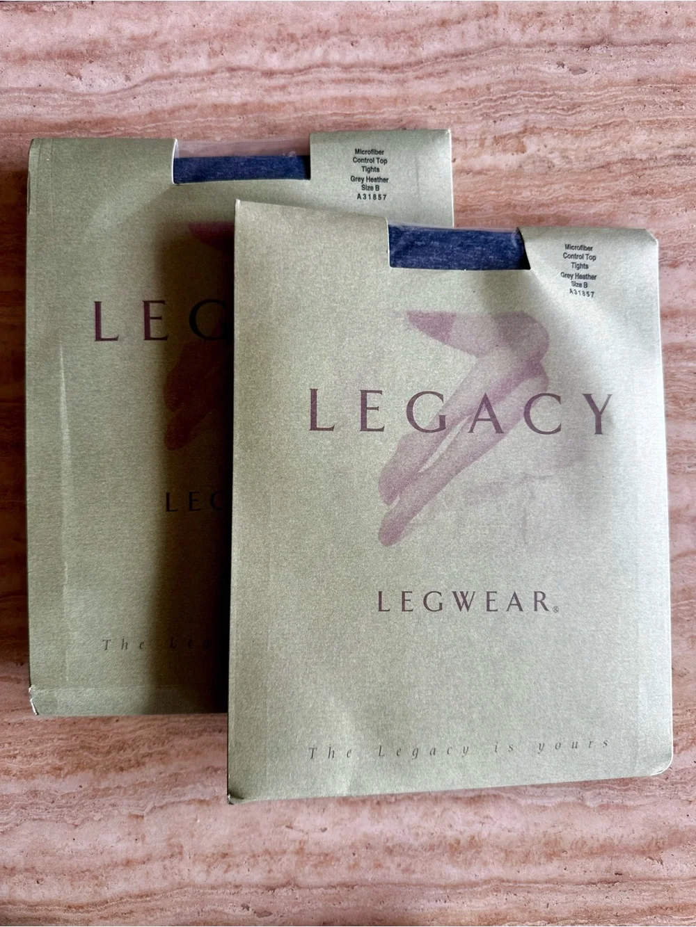 Vntg Legacy Leg wear 5 pair Assorted colors Control Top Tights Size B NOS